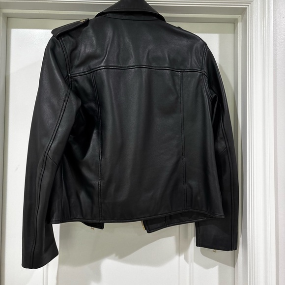 LTH JKT Women’s Kas Black Leather Biker Moto Jacket Size L - Picture 3 of 4